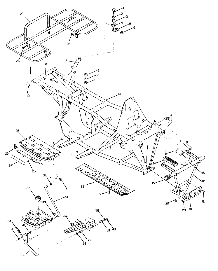 FRAME ASSEMBLY with RACKS Trail Boss - Update (4919771977003A)