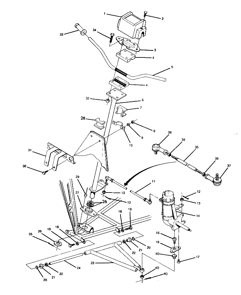 STEERING ASSEMBLY Trail Boss - Update (4919771977011A)