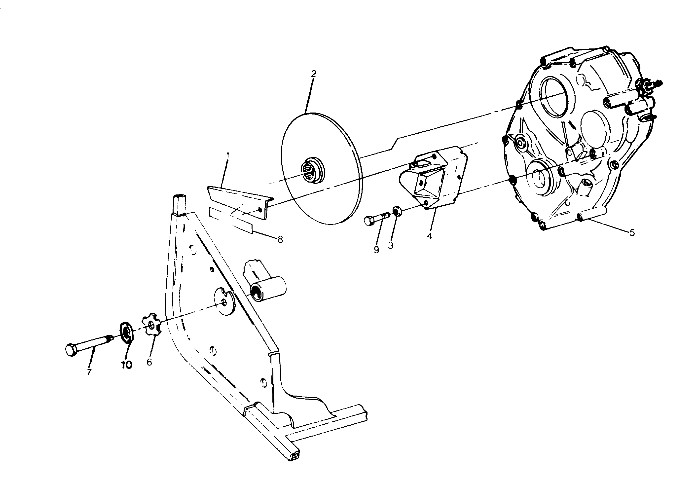 RH GEARCASE and BRAKE MOUNTING  Trail Boss - Update (4919771977029A)