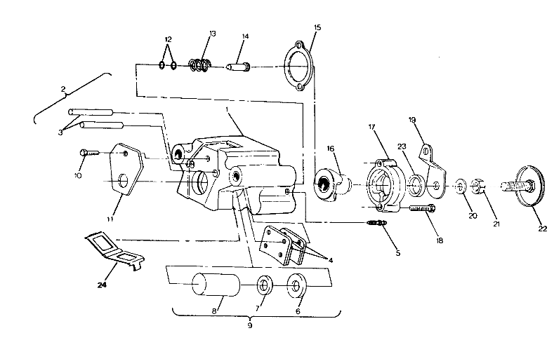 REAR BRAKE ASSEMBLY Trail Boss - Update (4919771977030A)