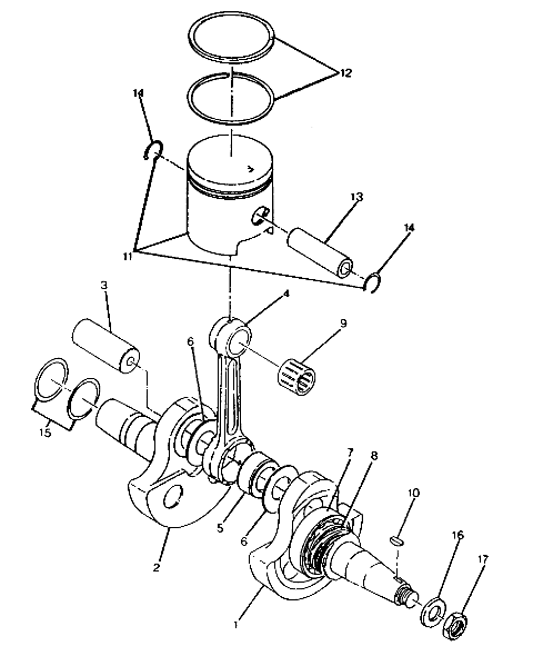 CRANKSHAFT and PISTON Trail Boss - Update (4919771977034A)