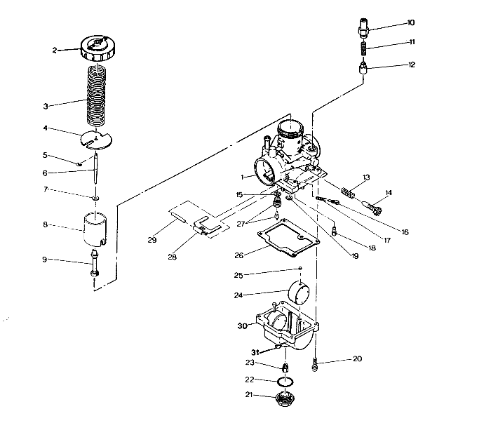 CARBURETOR ASSEMBLY Trail Boss - Update (4919771977036A)