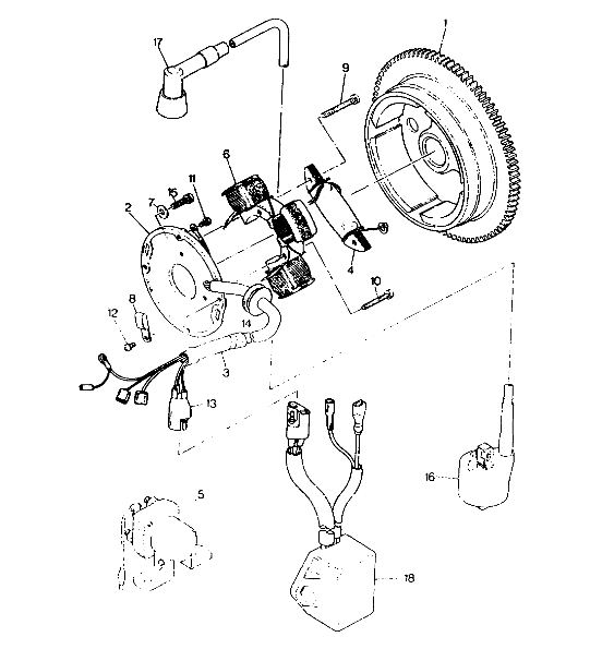 MAGNETO ASSEMBLY Trail Boss - Update (4919771977038A)