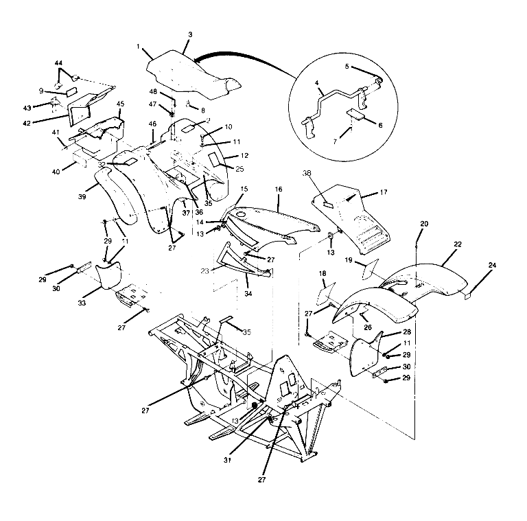 BODY ASSEMBLY  250 2X4 - Update (4919781978001A)