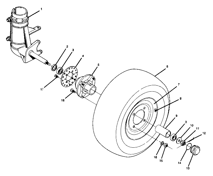 FRONT WHEEL ASSEMBLY  2X4 (4919781978015A)