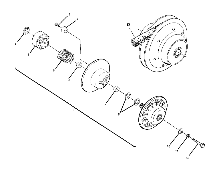 DRIVEN CLUTCH ASSEMBLY  250 2X4 - Update (4919781978024A)