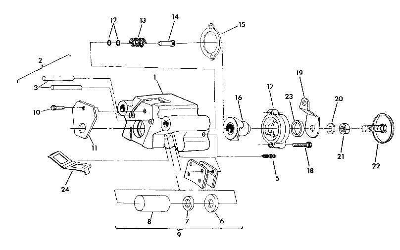 REAR BRAKE ASSEMBLY 250 2X4 - Update (4919781978030A)