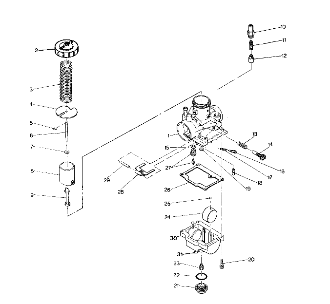 CARBURETOR ASSEMBLY 250 2x4 - Update (4919781978036A)