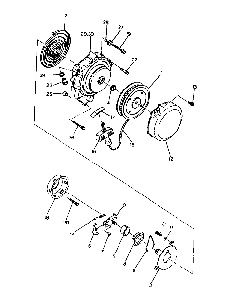 RECOIL STARTER ASSEMBLY   250 2X4 - Update (4919781978039A)