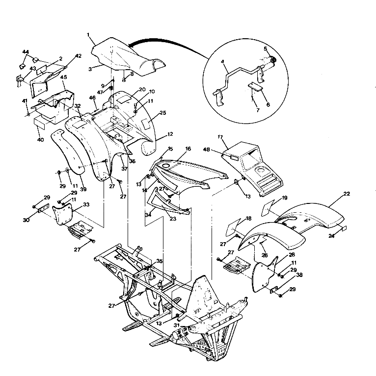 BODY ASSEMBLY 250 4X4 - Update (4919791979001A)