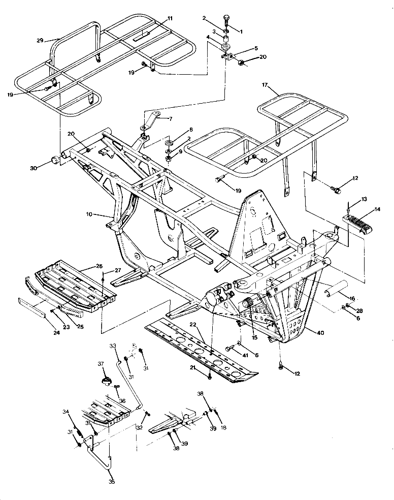 FRAME ASSEMBLY W/RACKS 250 4X4 - Update (4919791979003A)