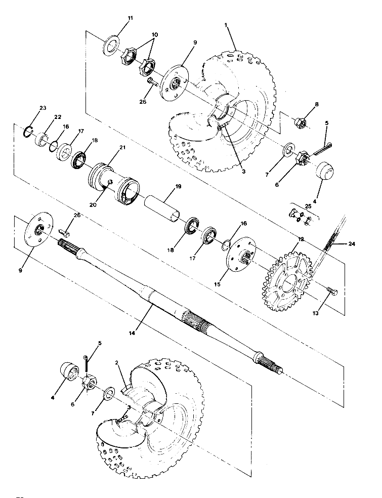 REAR WHEEL DRIVE ASSEMBLY 250 4X4 - Update (4919791979023A)