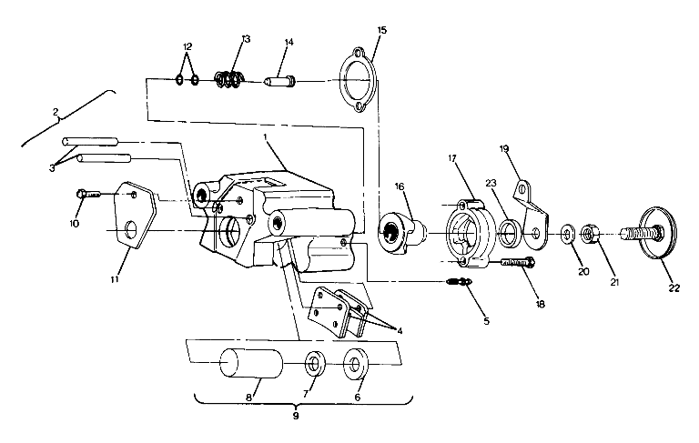 REAR BRAKE ASSEMBLY 250 4X4 - Update (4919791979032A)