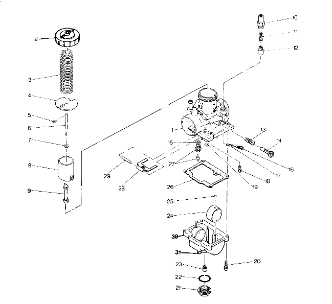 CARBURETOR ASSEMBLY 250 4X4 - Update (4919791979044A)