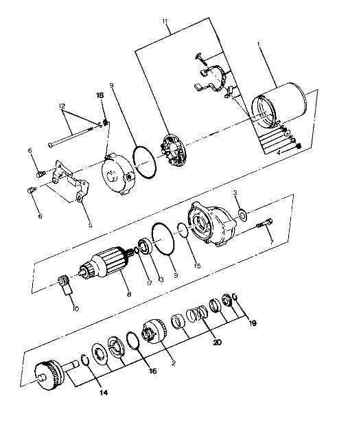 STARTING MOTOR ASSEMBLY  250 4X4 - Update (4919791979045A)