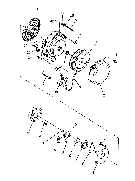 RECOIL STARTER  ASSEMBLY 250  4X4 - Update (4919791979047A)