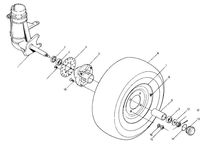 FRONT WHEEL ASSEMBLY BIG BOSS 4X6 UPDATED 2-91 (4919801980017A)