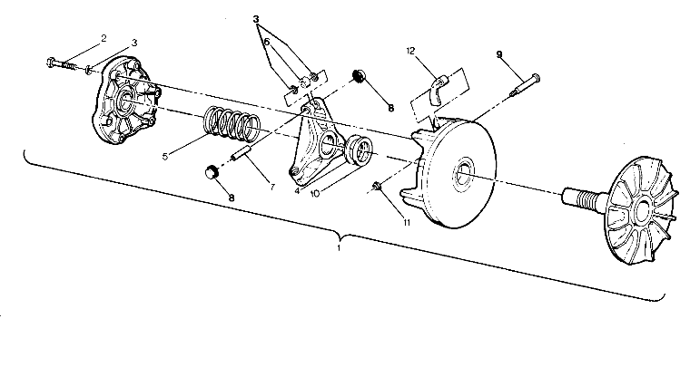 DRIVE CLUTCH ASSEMBLY BIG BOSS 4X6 (4919801980028A)