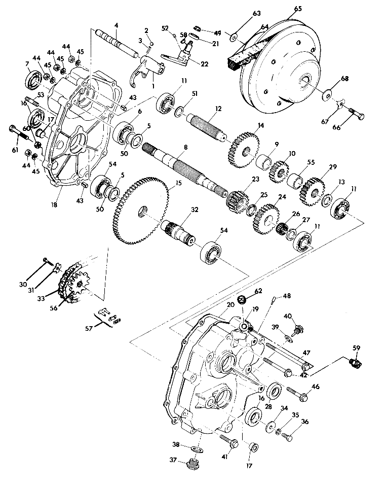 GEARCASE ASSEMBLY BIG BOSS 4X6 (4919801980029A)