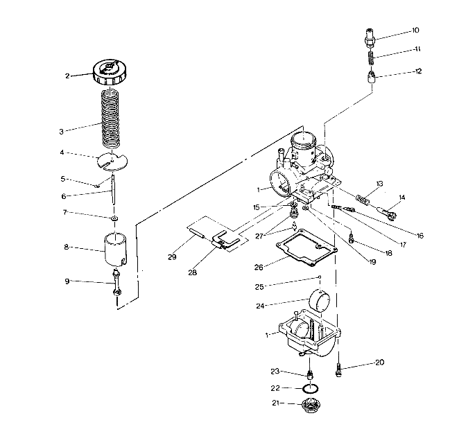 CARBURETOR ASSEMBLY BIG BOSS 4X6 (4919801980040A)