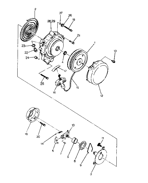 RECOIL STARTER ASSEMBLY BIG BOSS 4X6 (4919801980043A)