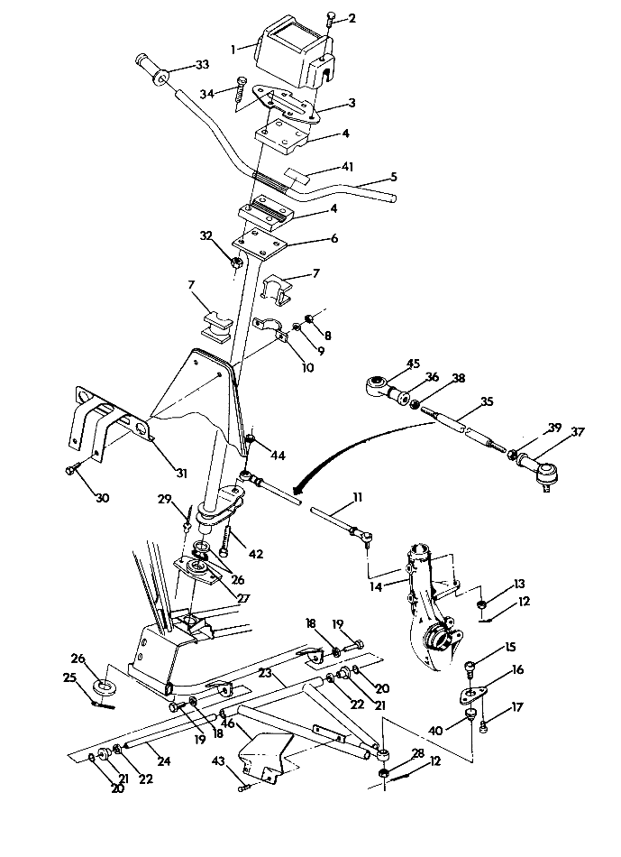 STEERING ASSEMBLY 6X6 UPDATED 2-91 (4919811981011A)