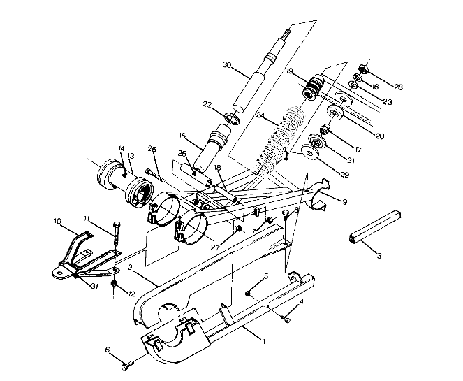 SWING ARM WELDMENT(REAR) 6X6 (4919811981029A)