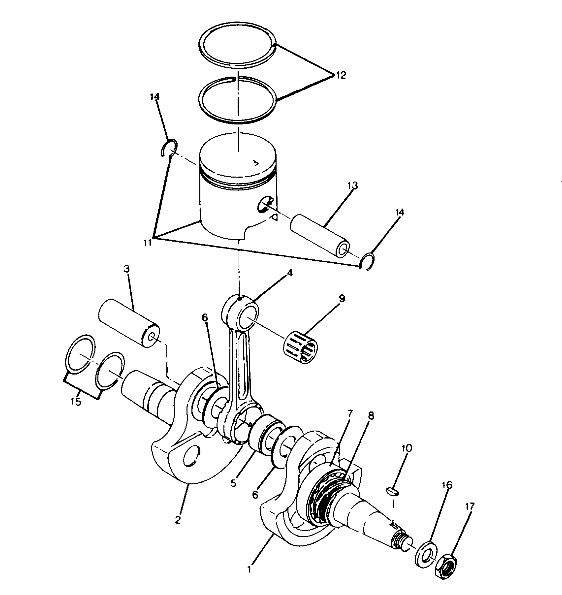 CRANKSHAFT/PISTON ASSEMBLY 6X6 (4919811981044A)