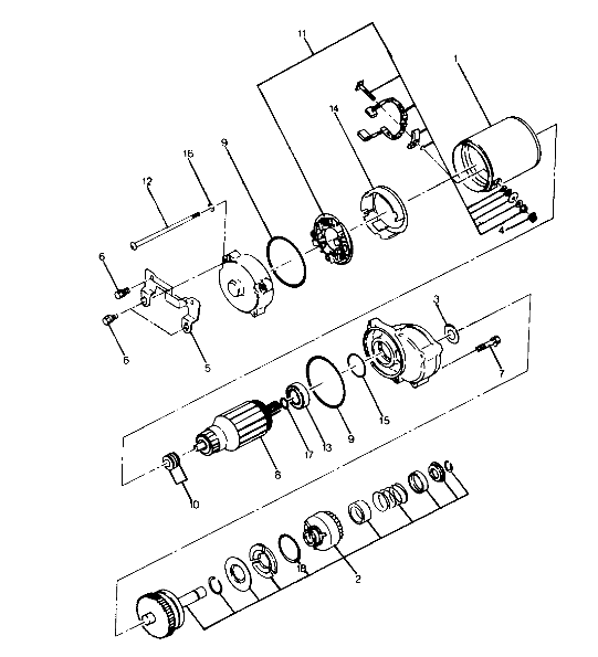 STARTING MOTOR ASSEMBLY 6X6 (4919811981047A)