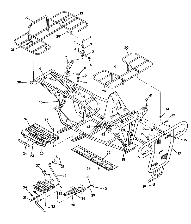 FRAME ASSEMBLY w/RACKS 350 2X4 - Update (4919821982003A)