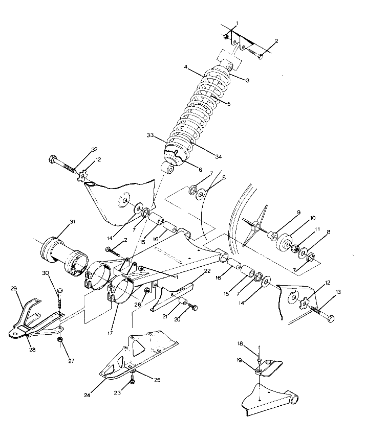 SWING ARM WELDMENT 350 2X4 - Update (4919821982023A)