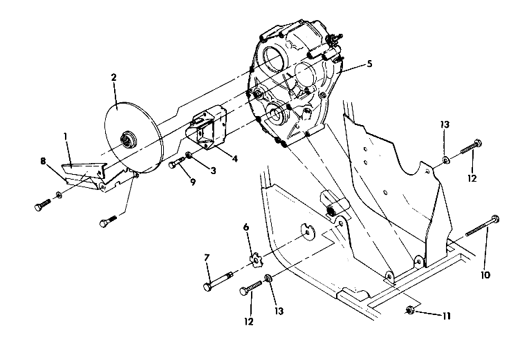 RH GEARCASE/BRAKE MOUNTING   350 2X4 - Update (4919821982031A)