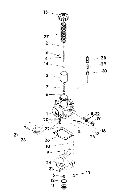 CARBURETOR ASSEMBLY    350 2X4 - Update (4919821982039A)