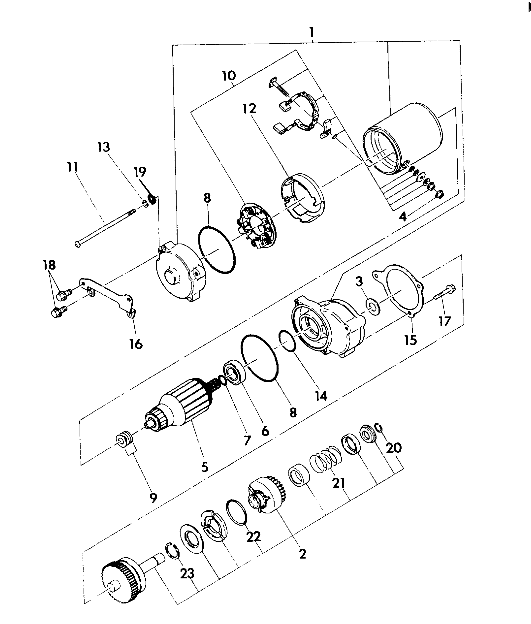 STARTING MOTOR ASSEMBLY 350 2X4 - Update (4919821982040A)