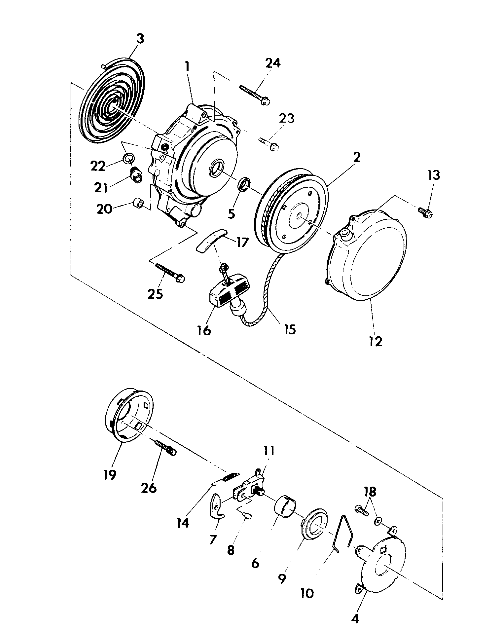 RECOIL STARTER ASSEMBLY 350 2X4 - Update (4919821982042A)