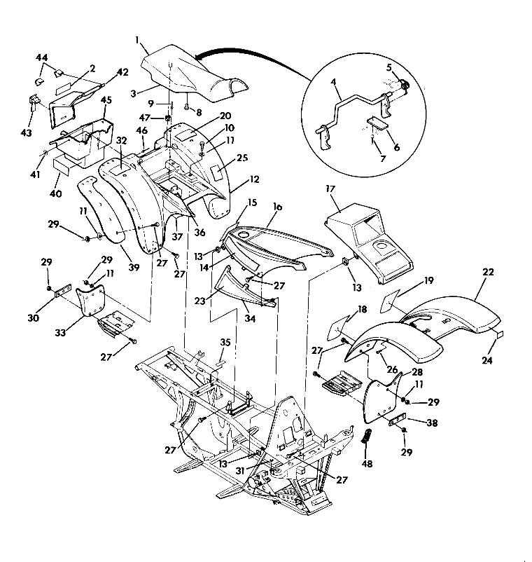 BODY ASM./FRAME ASM. 350 4X4 - Update (4919831983001A)