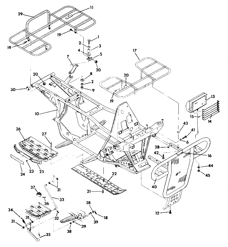 FRAME ASM. W/RACKS 350 4X4 - Update (4919831983003A)