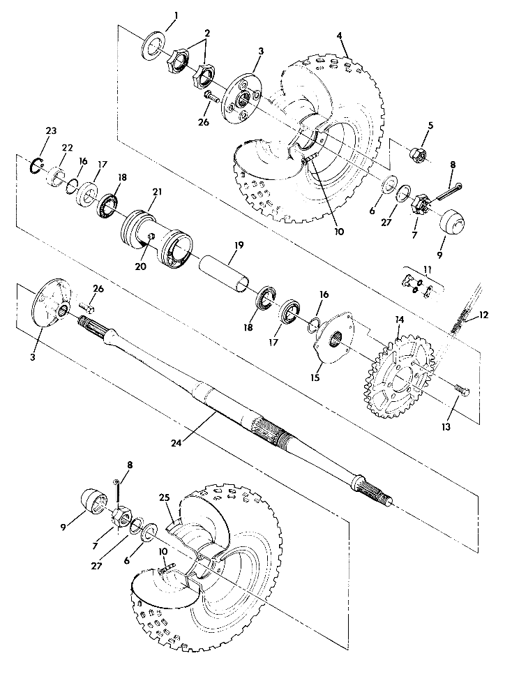 REAR WHEEL DRIVE ASSEMBLY 350 4X4 - Update (4919831983023A)