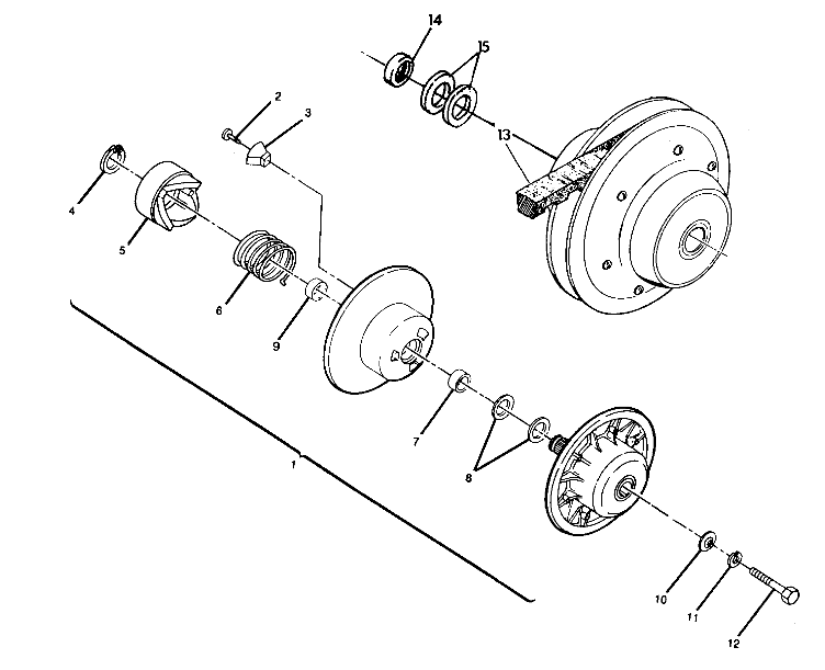 DRIVEN CLUTCH ASSEMBLY 350 4X4 - Update (4919831983030A)