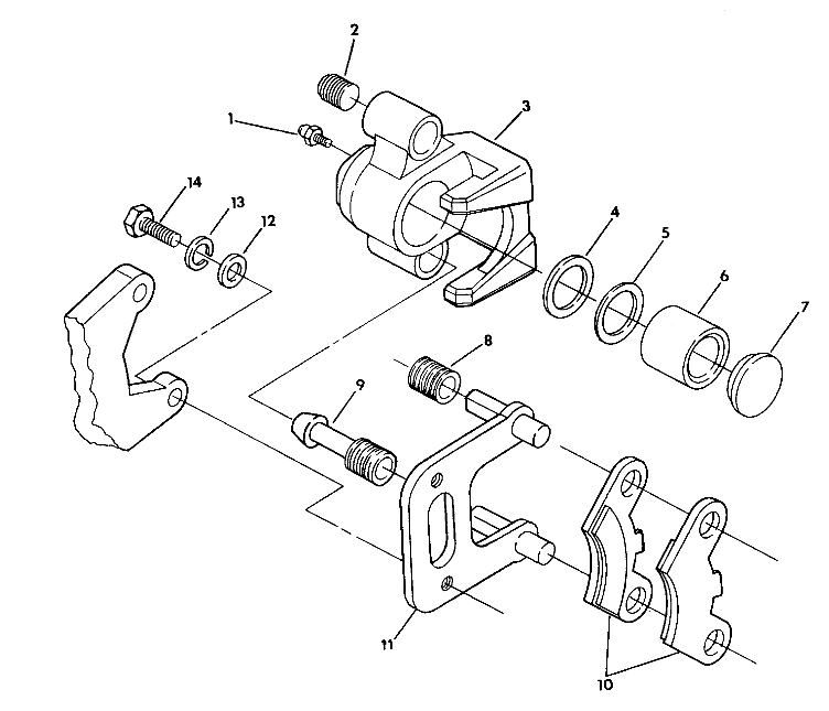 FRONT BRAKE ASSEMBLY 350 4X4 - Update (4919831983034A)