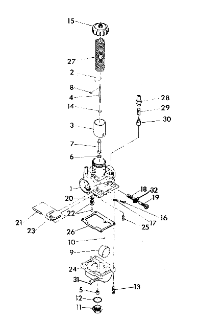 CARBURETOR ASSEMBLY  350 4X4 - Update (4919831983045A)