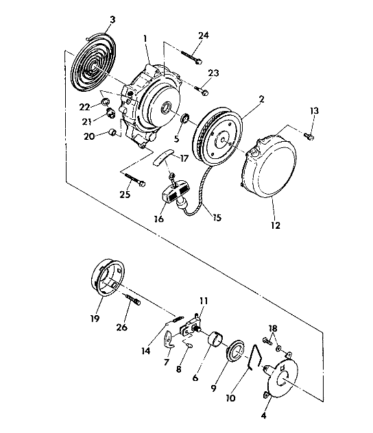 RECOIL STARTER ASSEMBLY 350 4X4 - Update (4919831983048A)