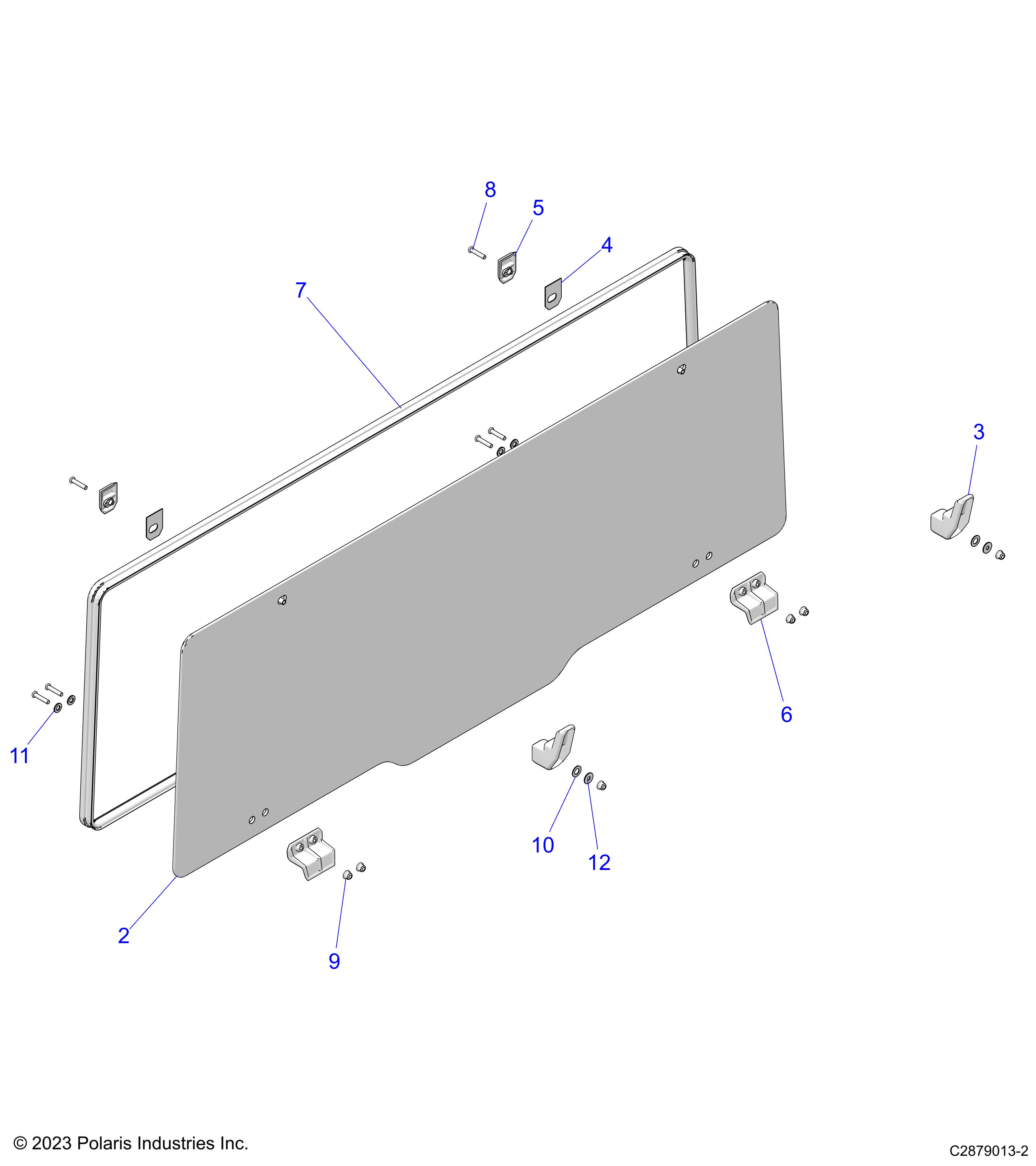 BODY, REAR WINDOW, GLASS, FIXED - D25E3UC2B4 (C2879013-1)