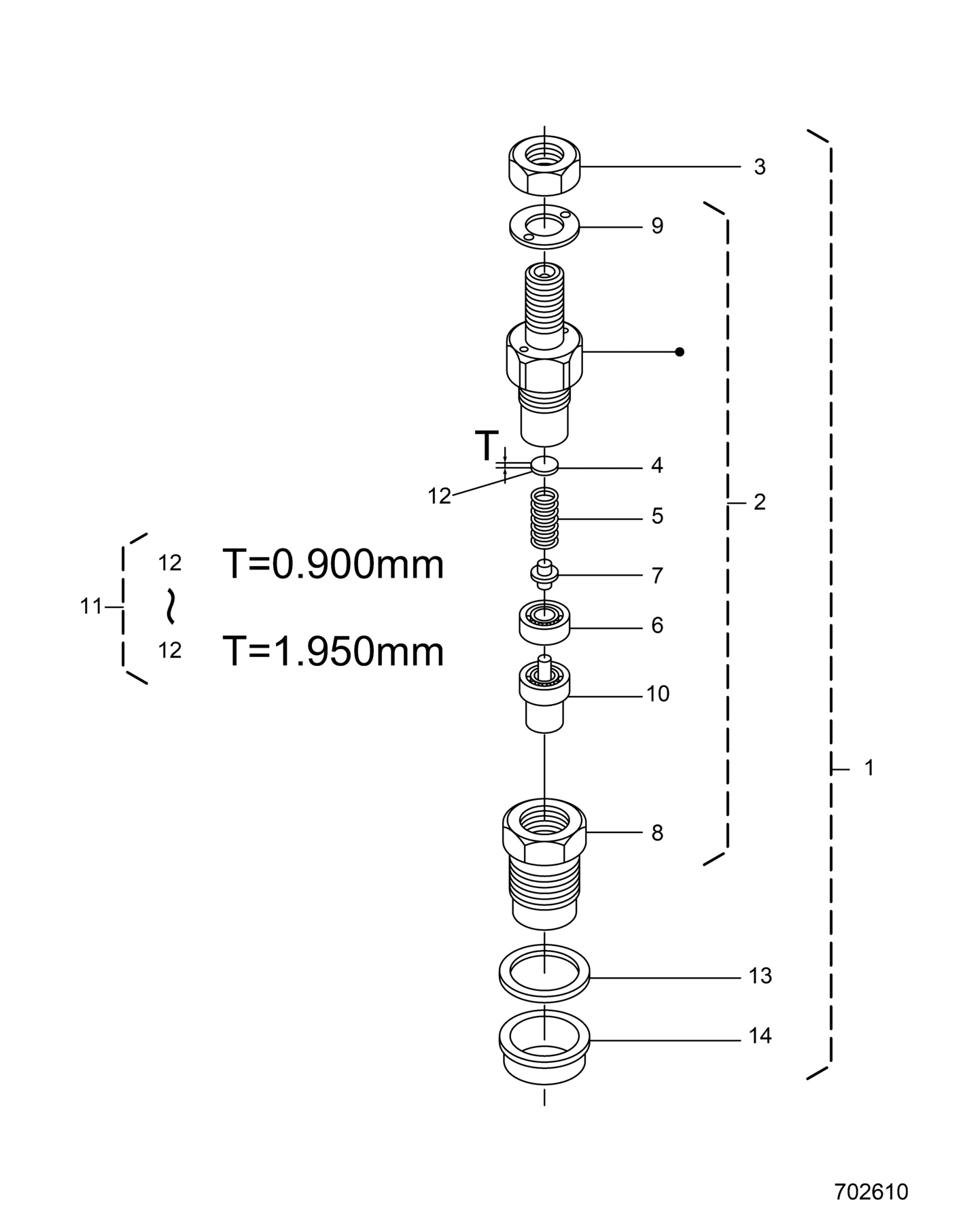 ENGINE, NOZZLE HOLDER (COMPONENT PARTS) - D26P4ED4D4 (702610)