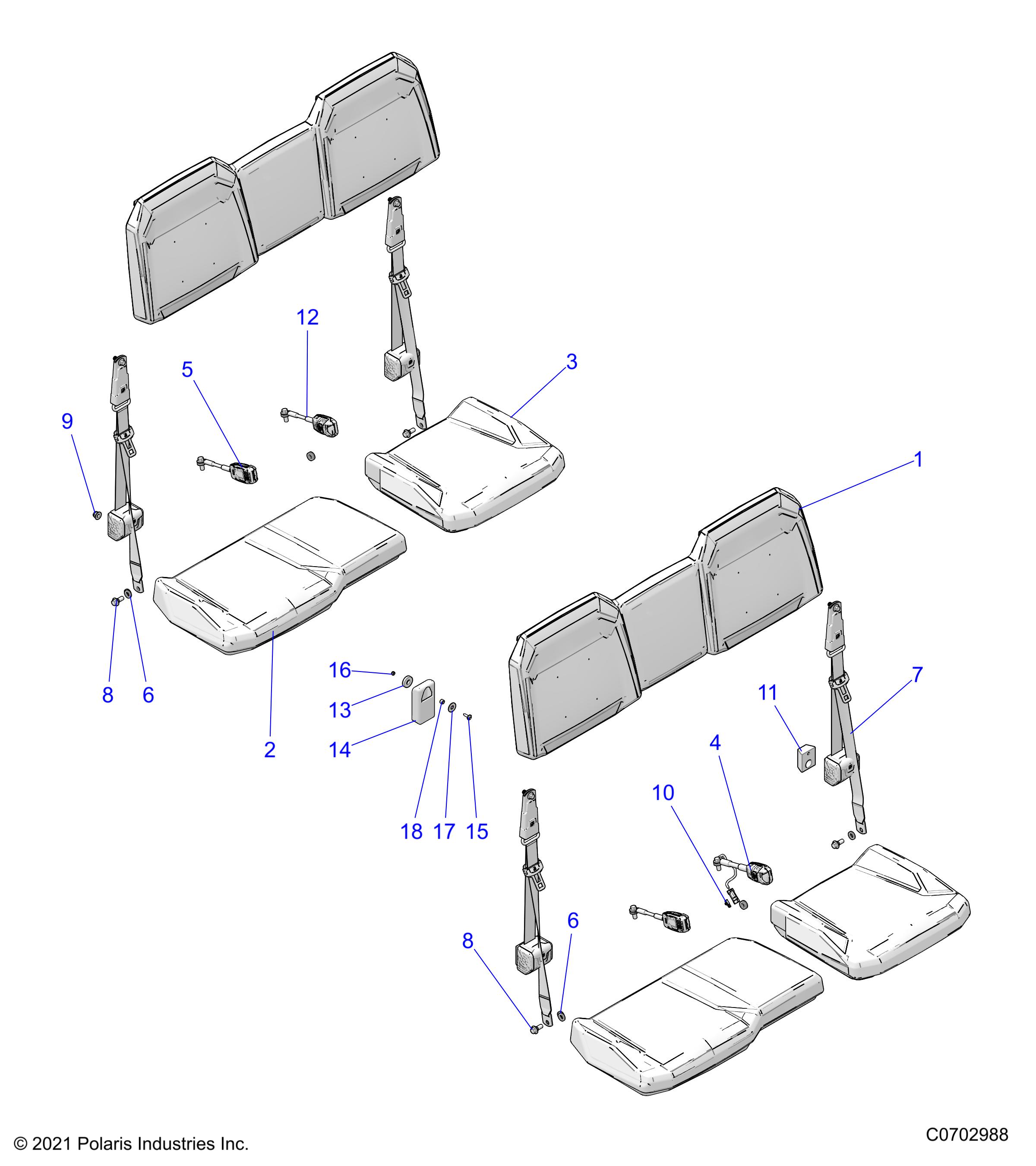 BODY, SEAT AND SEAT BELTS - D23P4ED4B4/FD4B4/VD4B4/YD4B4 (C0702988)