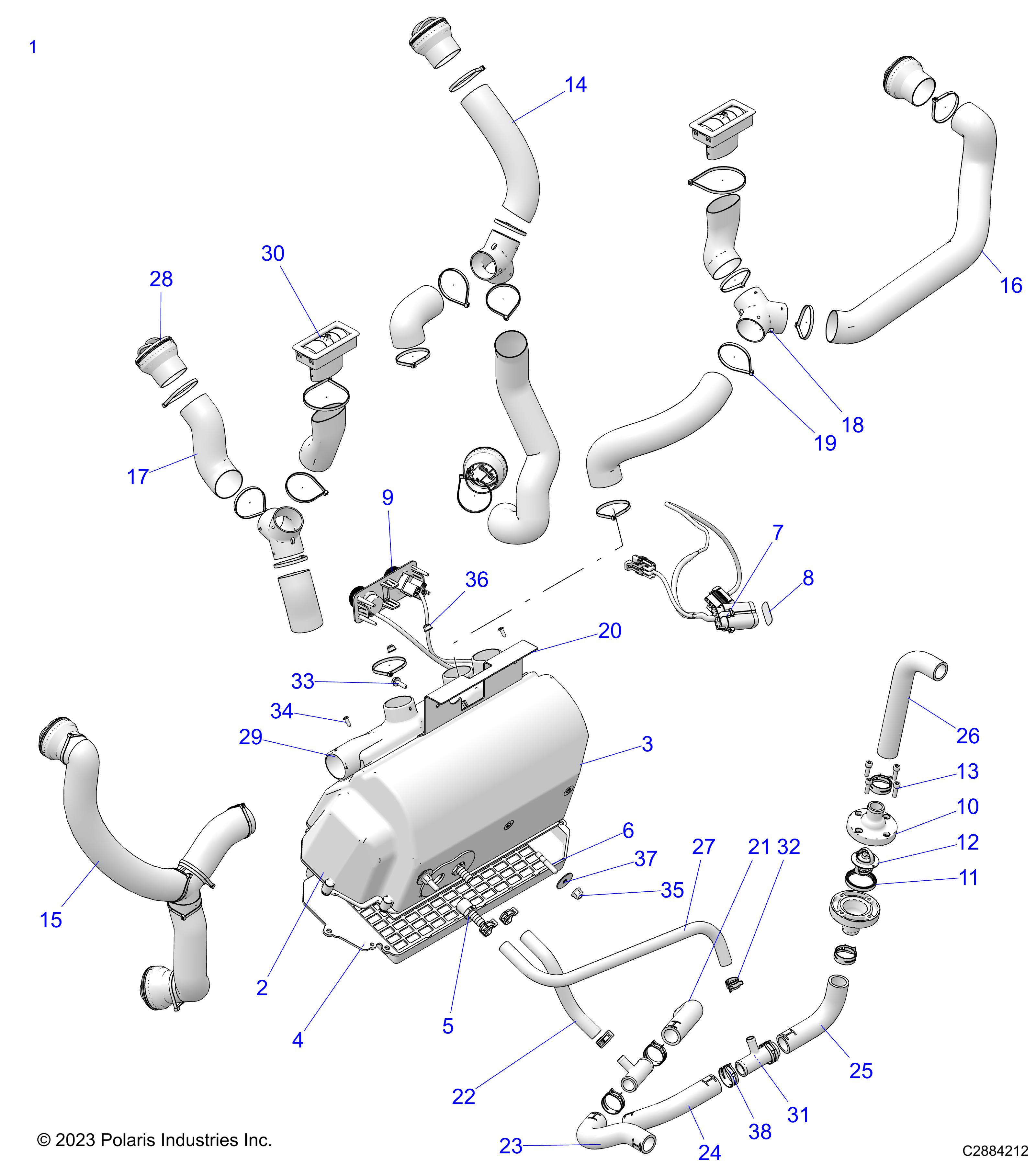 BODY, HEATER - D24P4V99A4/B4 (C2884212)