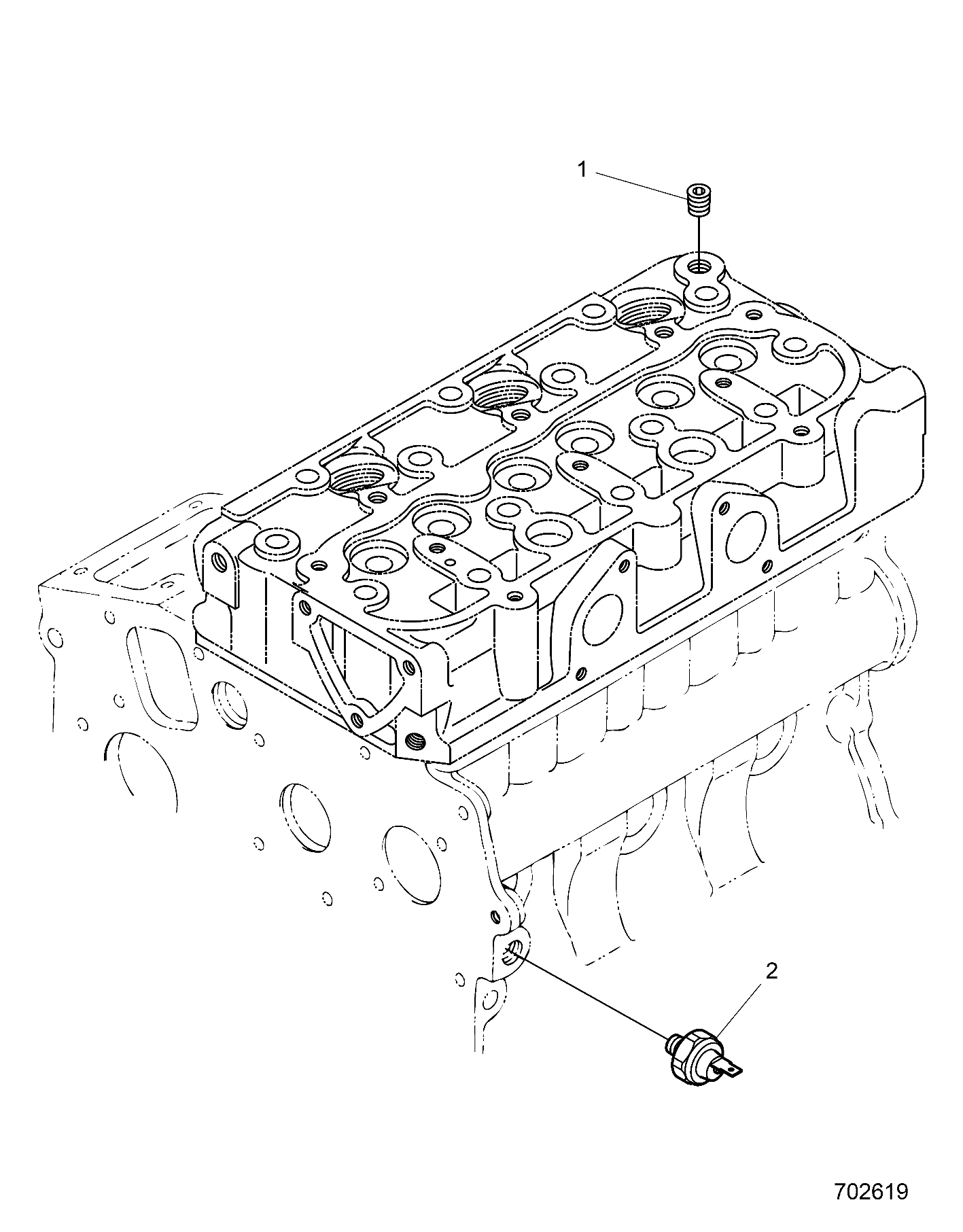 ENGINE, OIL SWITCH - D25P2ED4D4 (702619)