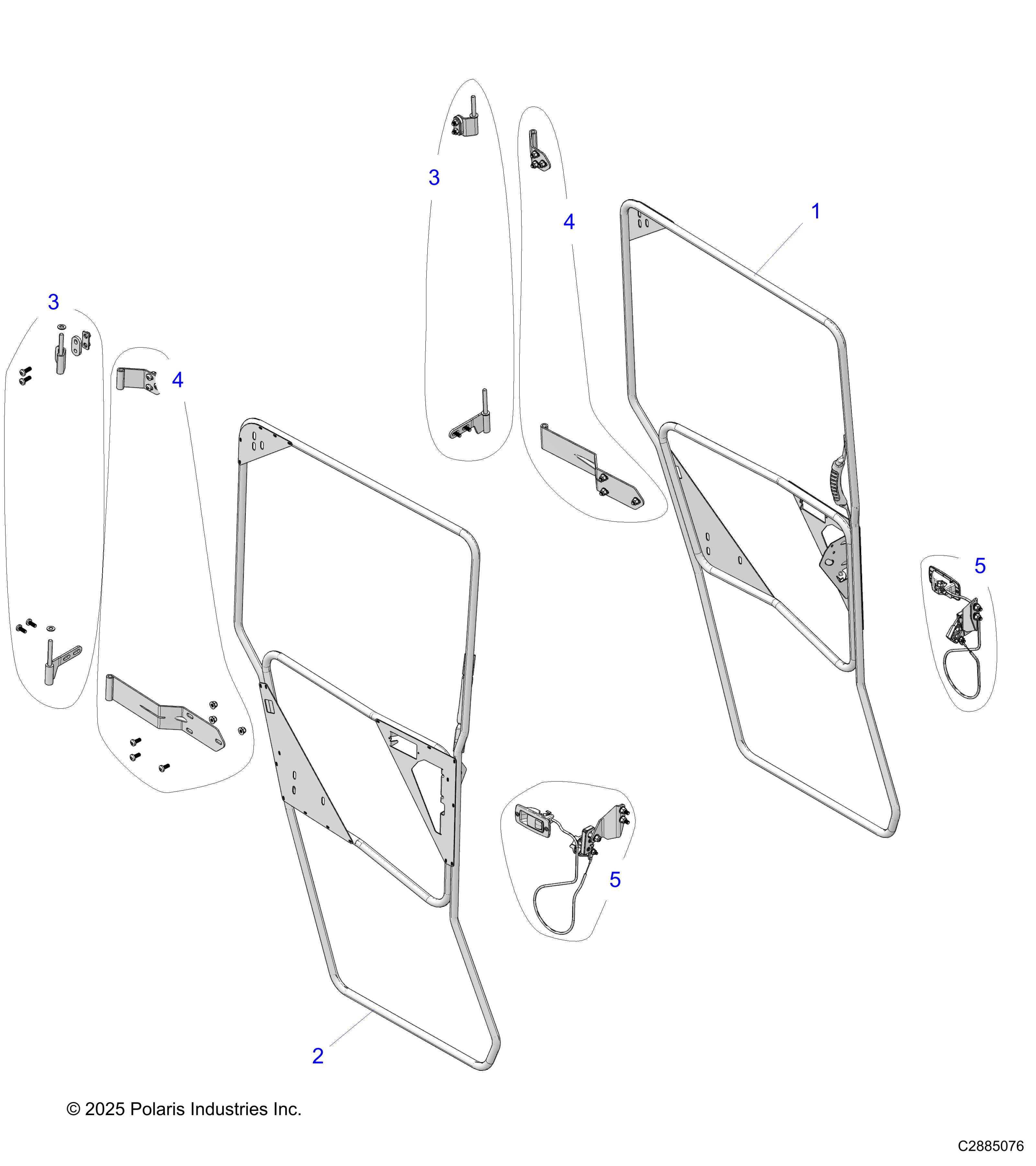 BODY, DOOR, CANVAS, REAR - (C2885076)