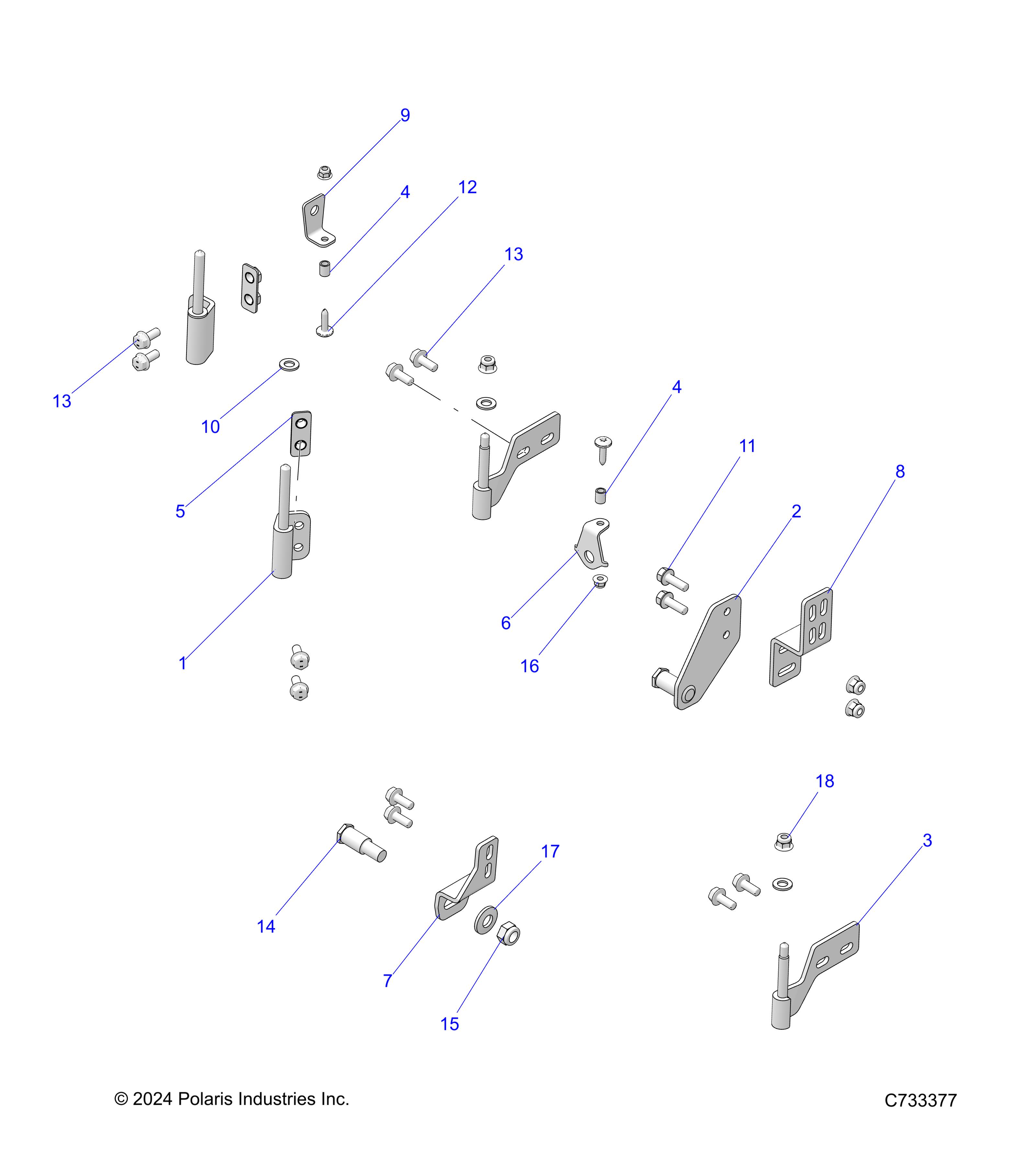 BODY, DOOR REAR MOUNTING - R25M4U57Z5/B5/Z6/B6 (C733377)