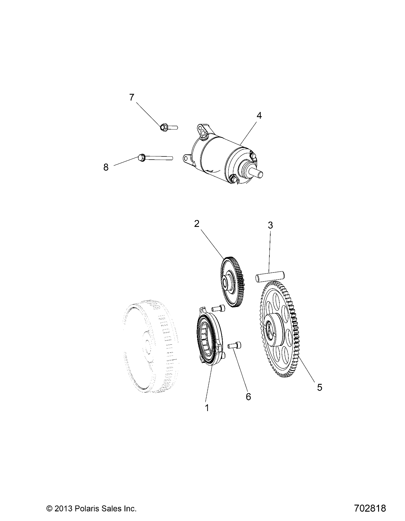 ENGINE, STARTER DRIVE - R22CDA57A1 (49RGRSTARTINGMTR15570)